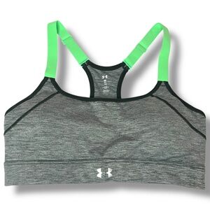 Under Armour Women's UA Reflect Mid Sports Bra Size Small Gray Adjustable Straps